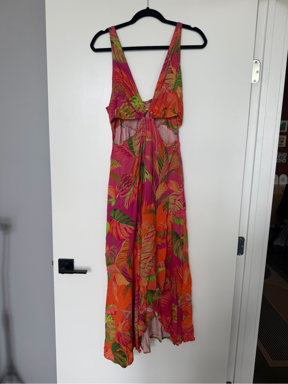 FARM Rio Tropical Print Maxi Dress - Pink, Orange & Green